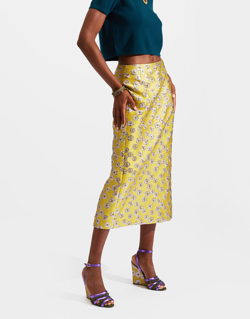 Pencil Skirt in Margarita for Women | La DoubleJ