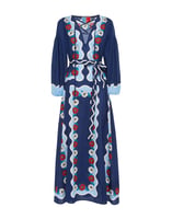 La DoubleJ Viviana Dress Whitsun Plac&eacute;e Blue DRE0716COT056FSK03BU03