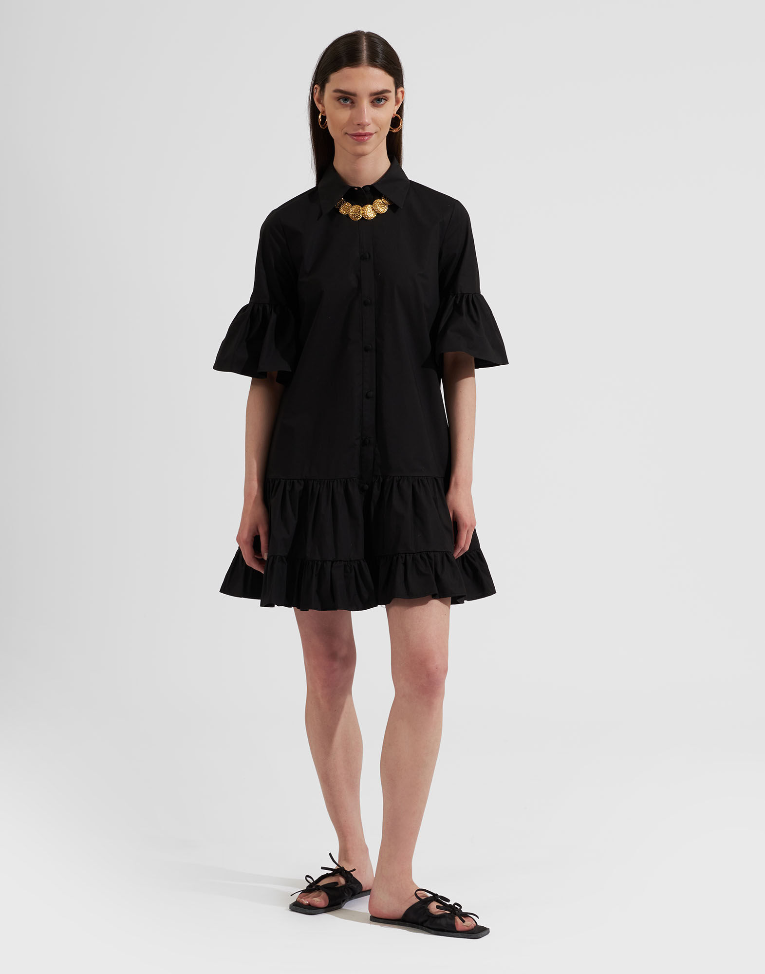 Choux Dress in Solid Black for Women | La DoubleJ