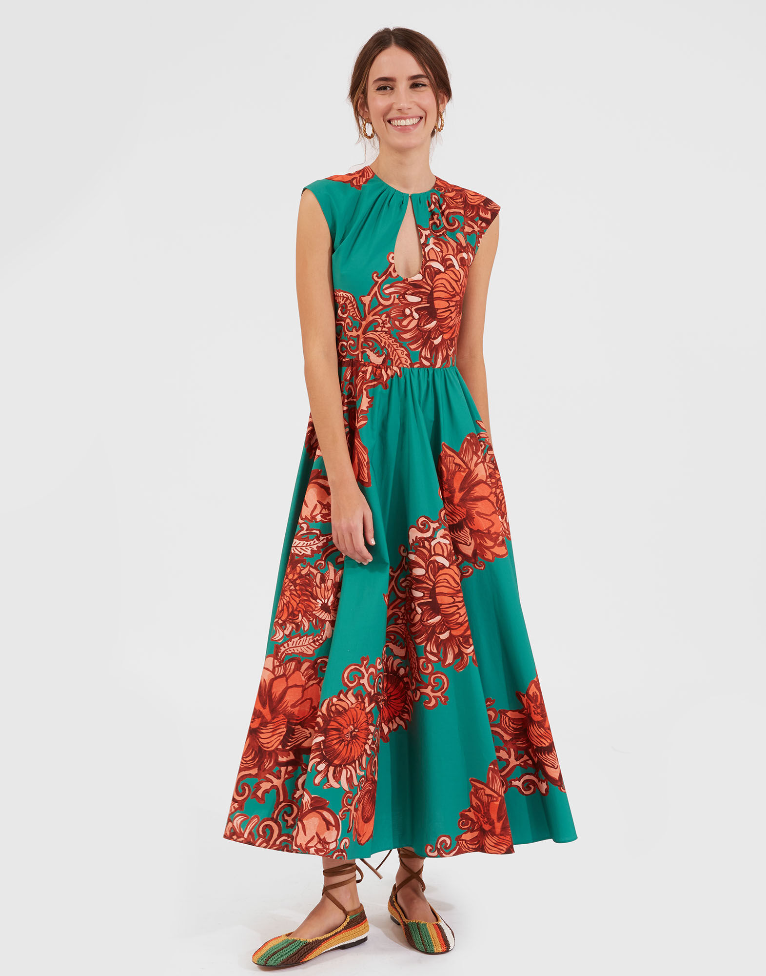 Keyhole Dress in Anemone Ghirlanda for Women | La DoubleJ