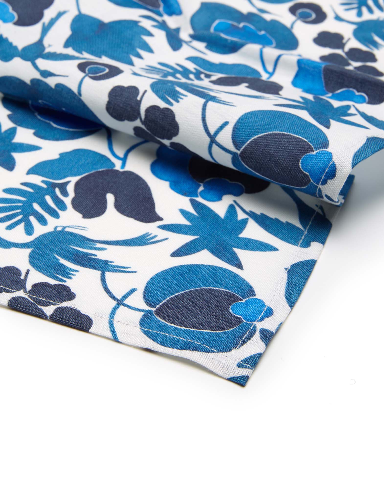 La DoubleJ Wildbird Blu napkins (set of 2) - Blue