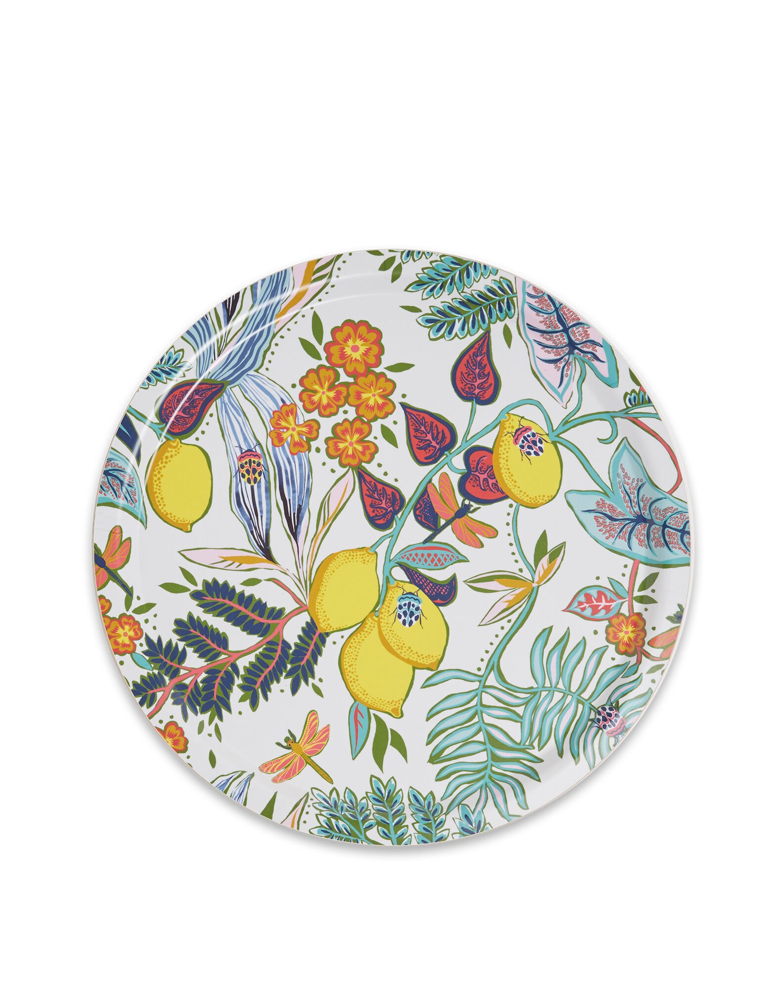 La DoubleJ geometric-print porcelain platter (36cm x 24cm) - Orange