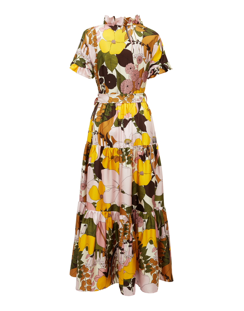 Long And Sassy Dress in Big Flower Rose for Women | La DoubleJ