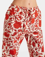 La DoubleJ Drawstring Pants Dragonflower Mini Red TRO0053COT039DRE02RE01
