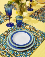 La DoubleJ Dinner Plates Set Of 2 Rainbow Blue DIN0002CER001RAI04BU03